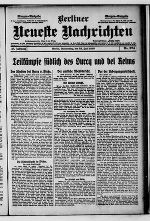 Berliner Neueste Nachrichten vom 25.07.1918