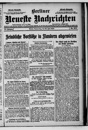 Berliner Neueste Nachrichten vom 25.07.1918