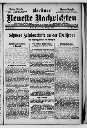Berliner Neueste Nachrichten vom 27.07.1918