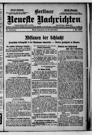 Berliner Neueste Nachrichten vom 27.07.1918