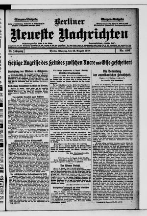 Berliner Neueste Nachrichten vom 12.08.1918
