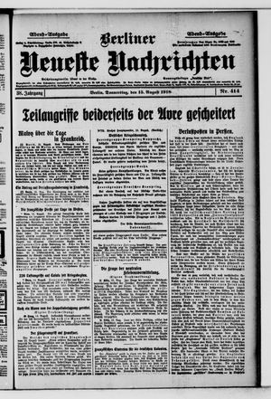 Berliner Neueste Nachrichten vom 15.08.1918