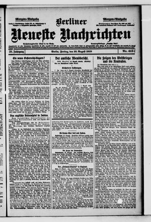 Berliner Neueste Nachrichten on Aug 16, 1918