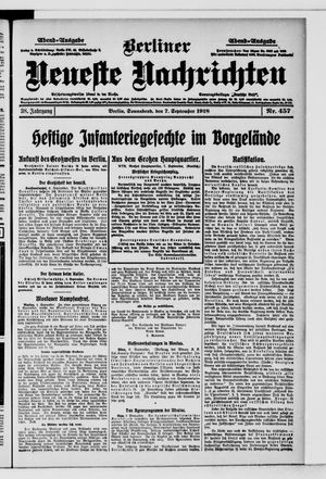 Berliner Neueste Nachrichten vom 07.09.1918