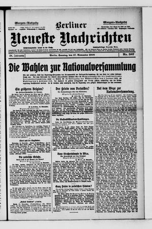 Berliner Neueste Nachrichten vom 17.11.1918