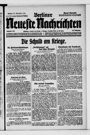 Berliner Neueste Nachrichten vom 29.11.1918