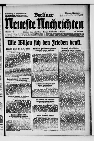 Berliner Neueste Nachrichten vom 19.12.1918