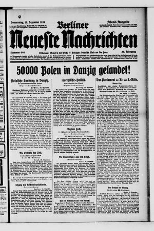Berliner Neueste Nachrichten vom 19.12.1918