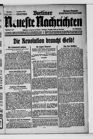 Berliner Neueste Nachrichten vom 31.12.1918