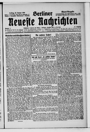 Berliner neueste Nachrichten vom 10.01.1919