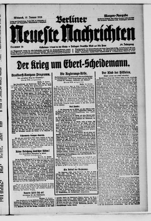 Berliner neueste Nachrichten vom 15.01.1919