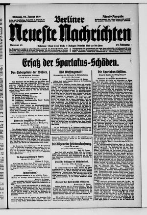 Berliner Neueste Nachrichten vom 29.01.1919