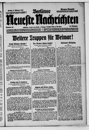 Berliner neueste Nachrichten vom 07.02.1919
