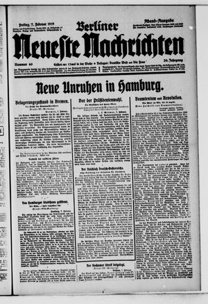 Berliner neueste Nachrichten vom 07.02.1919