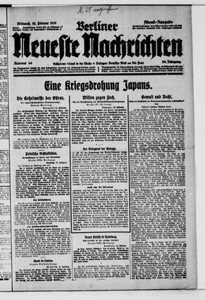 Berliner neueste Nachrichten vom 12.02.1919