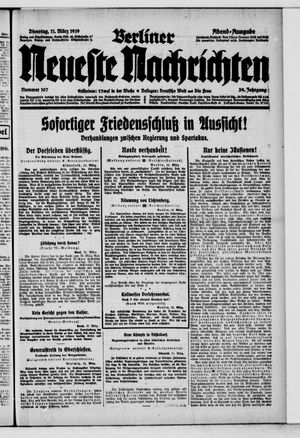 Berliner neueste Nachrichten vom 11.03.1919