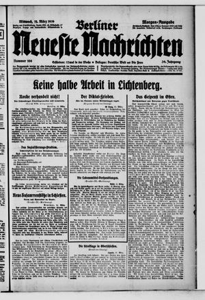 Berliner neueste Nachrichten vom 12.03.1919