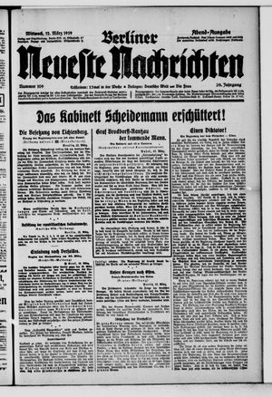 Berliner neueste Nachrichten vom 12.03.1919