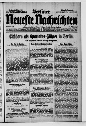 Berliner neueste Nachrichten vom 14.03.1919