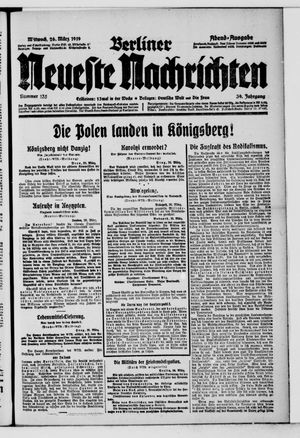 Berliner neueste Nachrichten vom 26.03.1919