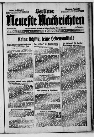 Berliner neueste Nachrichten vom 28.03.1919