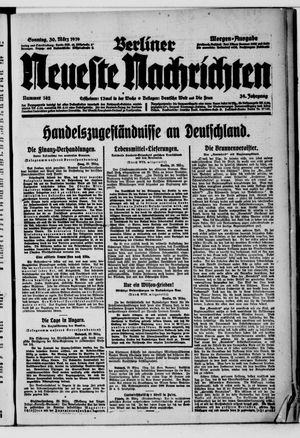 Berliner neueste Nachrichten vom 30.03.1919