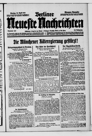 Berliner neueste Nachrichten on Apr 14, 1919