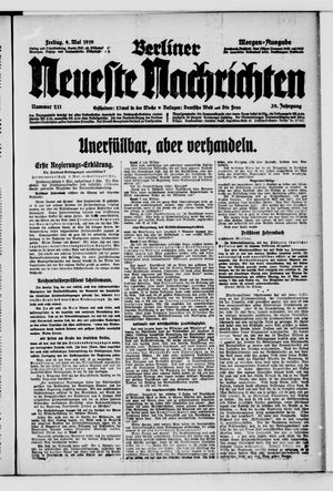 Berliner Neueste Nachrichten vom 09.05.1919
