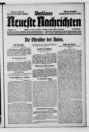 Berliner Neueste Nachrichten vom 19.05.1919