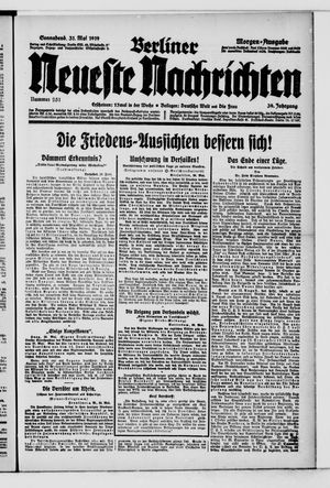 Berliner Neueste Nachrichten vom 31.05.1919