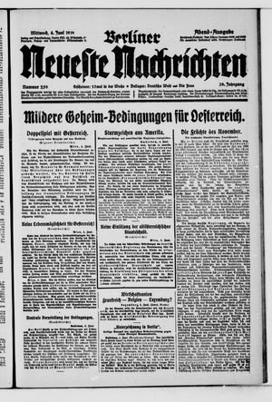 Berliner Neueste Nachrichten vom 04.06.1919