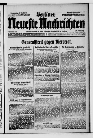 Berliner Neueste Nachrichten vom 05.06.1919