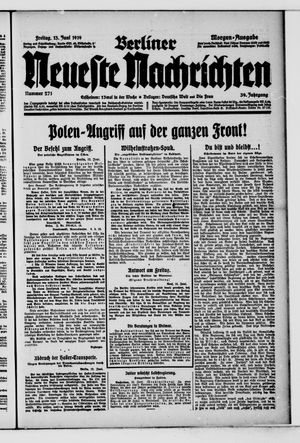 Berliner Neueste Nachrichten vom 13.06.1919