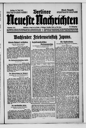 Berliner Neueste Nachrichten vom 13.06.1919