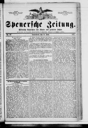 Spenersche Zeitung vom 15.06.1872