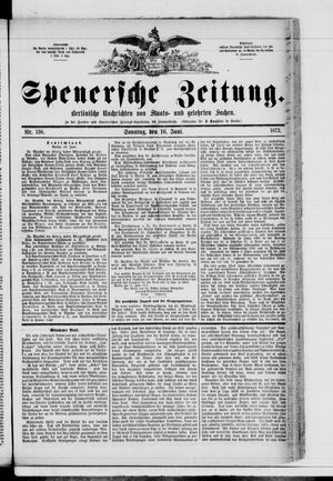 Spenersche Zeitung on Jun 16, 1872