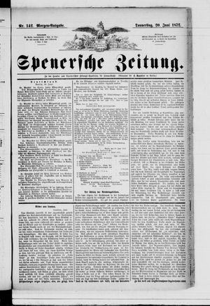 Spenersche Zeitung vom 20.06.1872