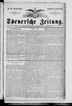 Spenersche Zeitung vom 20.06.1872