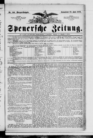Spenersche Zeitung vom 22.06.1872