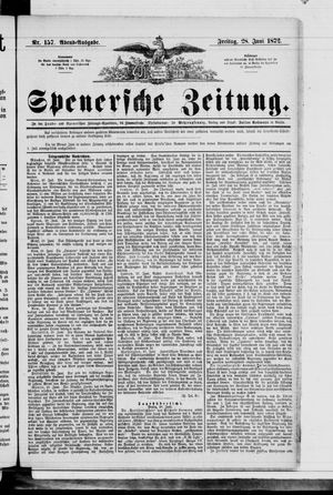 Spenersche Zeitung vom 28.06.1872