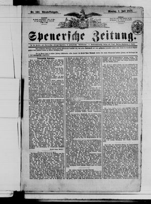 Spenersche Zeitung vom 01.07.1872