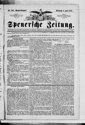 Spenersche Zeitung on Jul 3, 1872