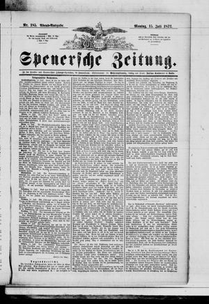 Spenersche Zeitung vom 15.07.1872