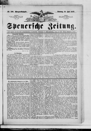 Spenersche Zeitung vom 21.07.1872