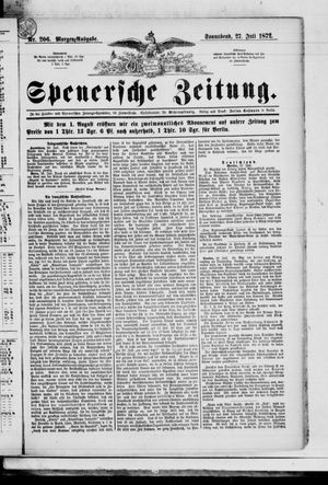 Spenersche Zeitung vom 27.07.1872