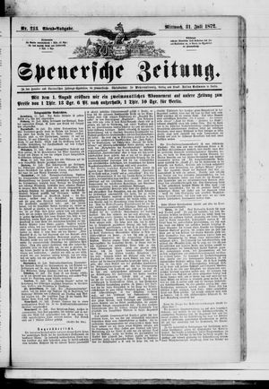 Spenersche Zeitung vom 31.07.1872