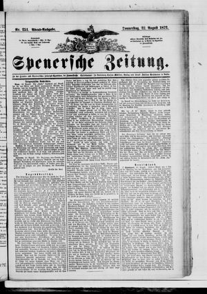 Spenersche Zeitung vom 22.08.1872
