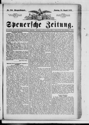 Spenersche Zeitung on Aug 25, 1872