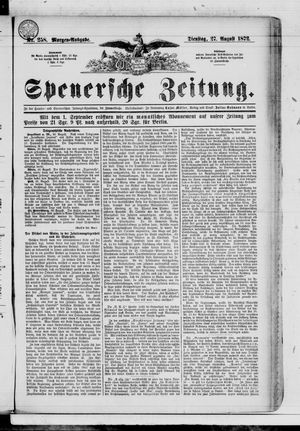 Spenersche Zeitung vom 27.08.1872