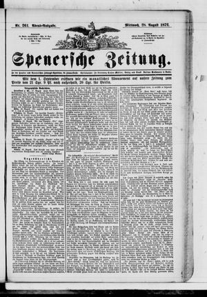 Spenersche Zeitung vom 28.08.1872